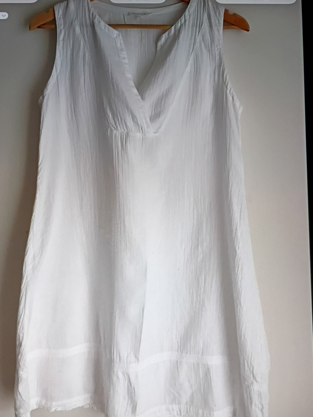 EILEEN FISHER Organic Slip Dress Sleeveless White Gauze Romantic Boho Nantucket